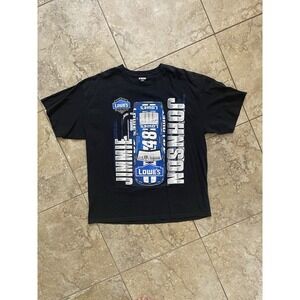JIMMIE JOHNSON Shirt Mens 2XL Black NASCAR 48 Team‎ Lowes Racing Double Sided